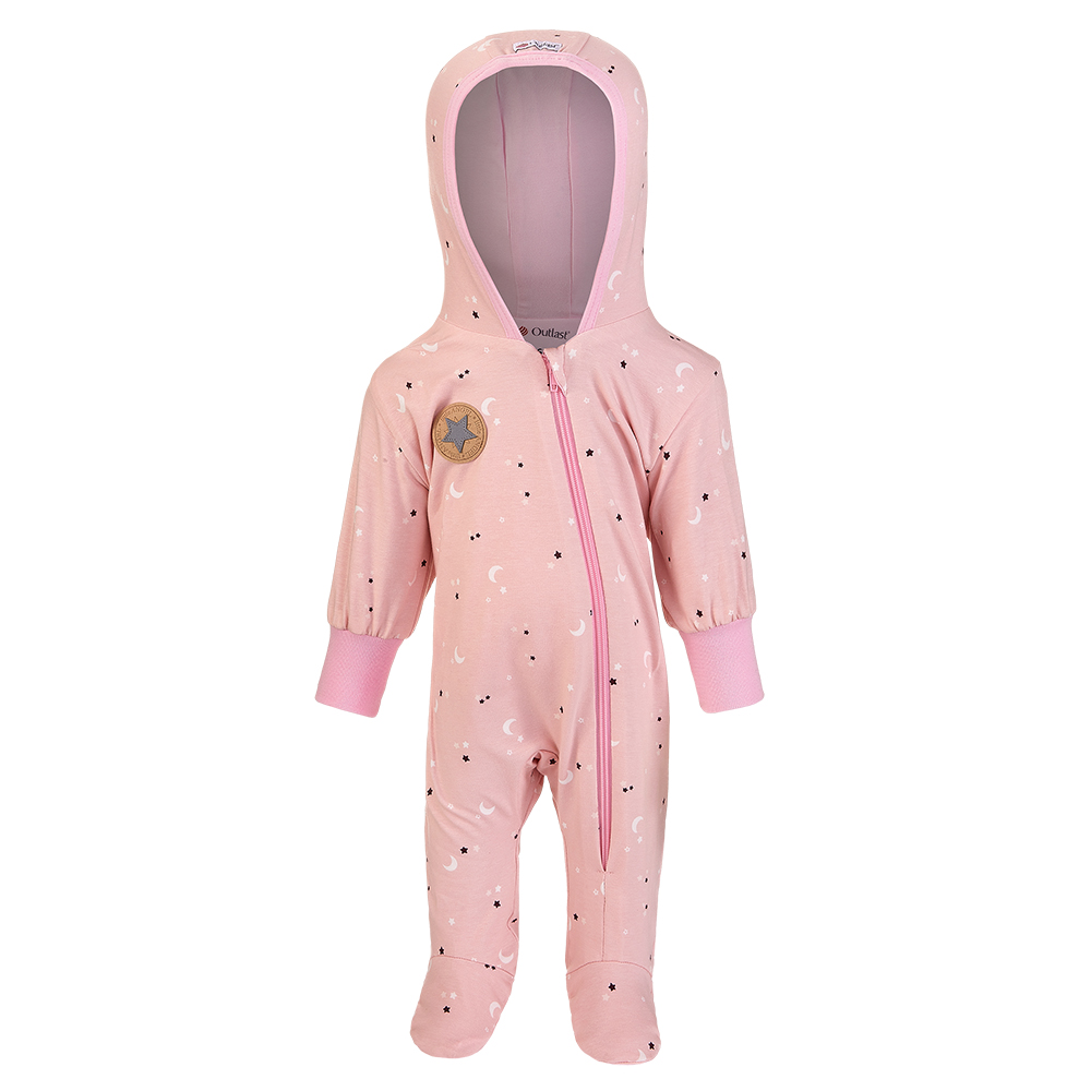 BIO DR Outlast® bélelt overall - világos rózsaszín csillag/rózsaszín baby 56