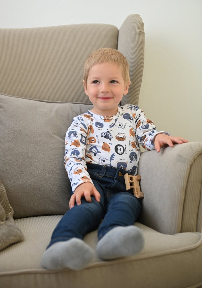 T-shirt smyk DR TISK Outlast® - animaux colorés blancs 110 – Image 7