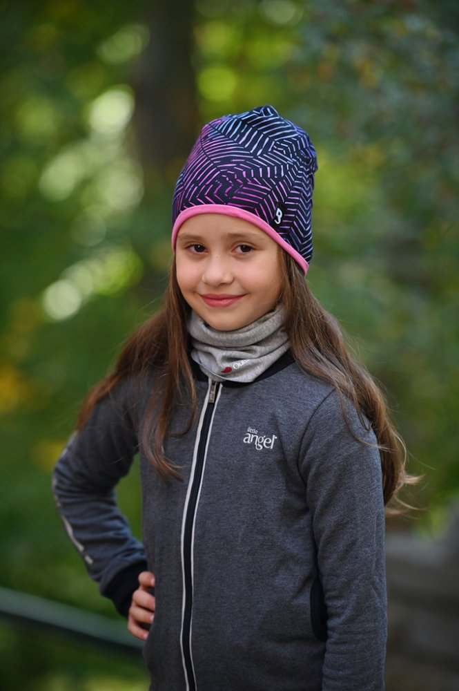 Outlast® béléssel ellátott sapka - lila-fekete minta/sötétrózsaszín 5 | 49-53 cm - Image 5