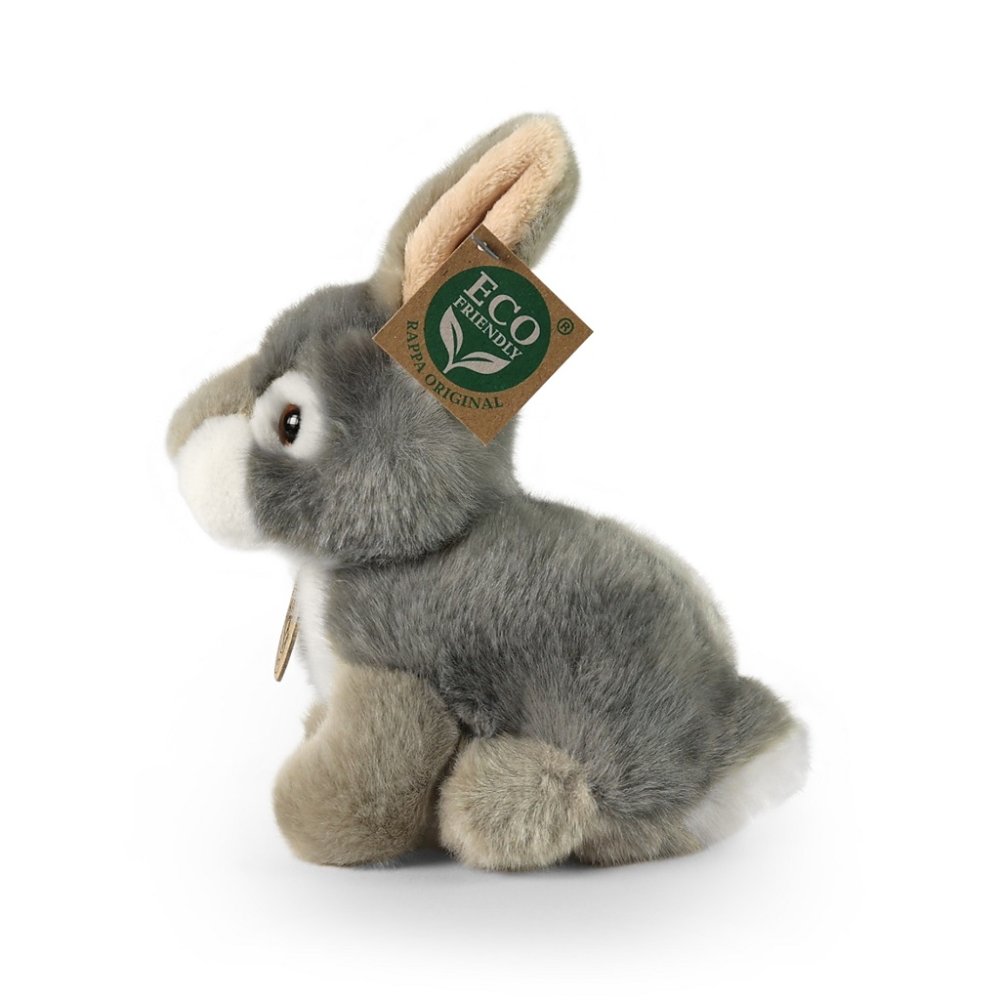 Rappa Plyšový králík šedý sedící 16 cm ECO-FRIENDLY (obrázek 4)