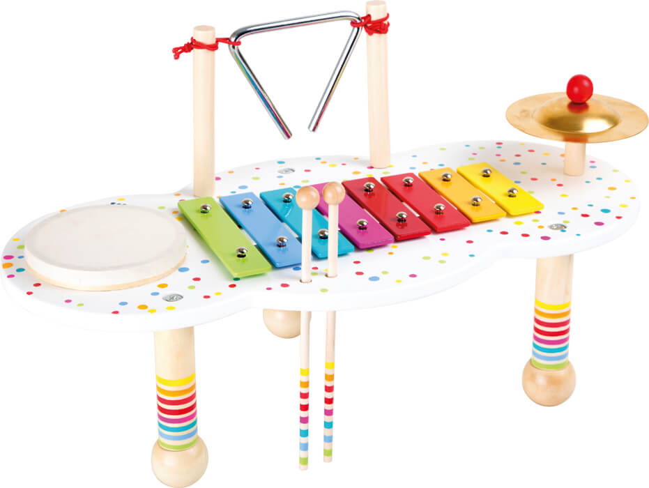 small foot Dřevěný muzikální hudební stoleček s puntíky (obrázek 5)