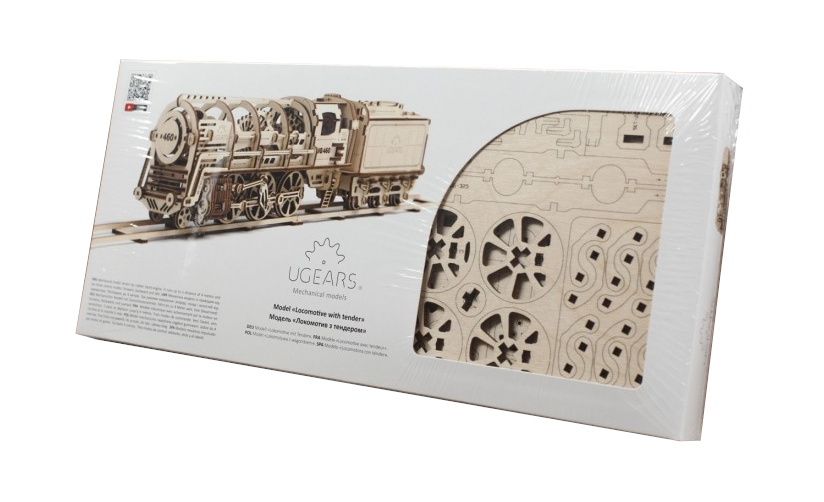 Ugears 3D dřevěné mechanické puzzle Parní lokomotiva 4-6-0 s tendrem (obrázek 3)