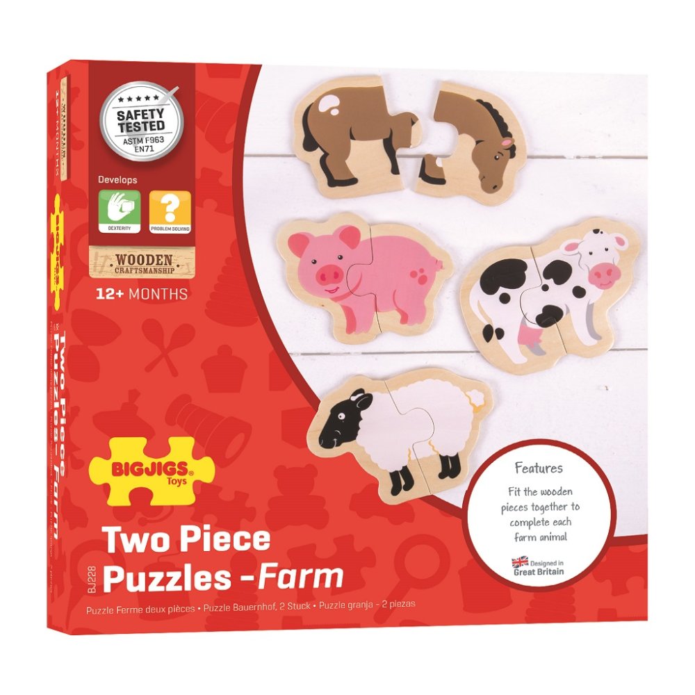 Bigjigs Toys Easy puzzle Zvířátka z farmy (obrázek 3)