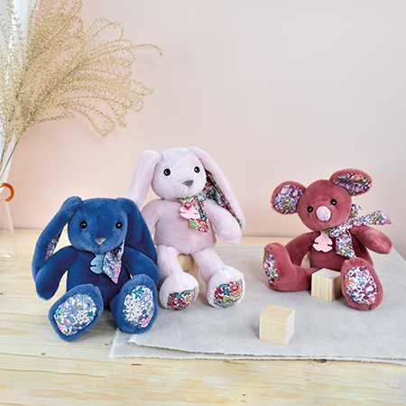 Doudou Histoire d´Ours Plyšový kamarád růžový králíček 25 cm (obrázek 2)