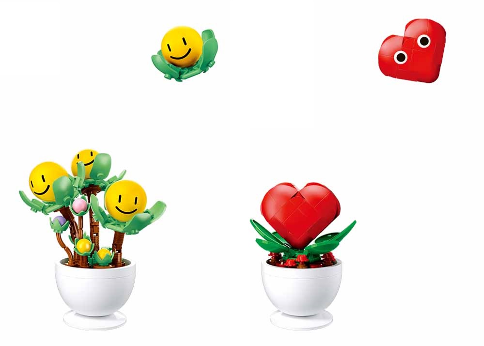 Sluban Flowers M38-B1073 Květiny s očima malé Displej 6 ks (obrázek 6)