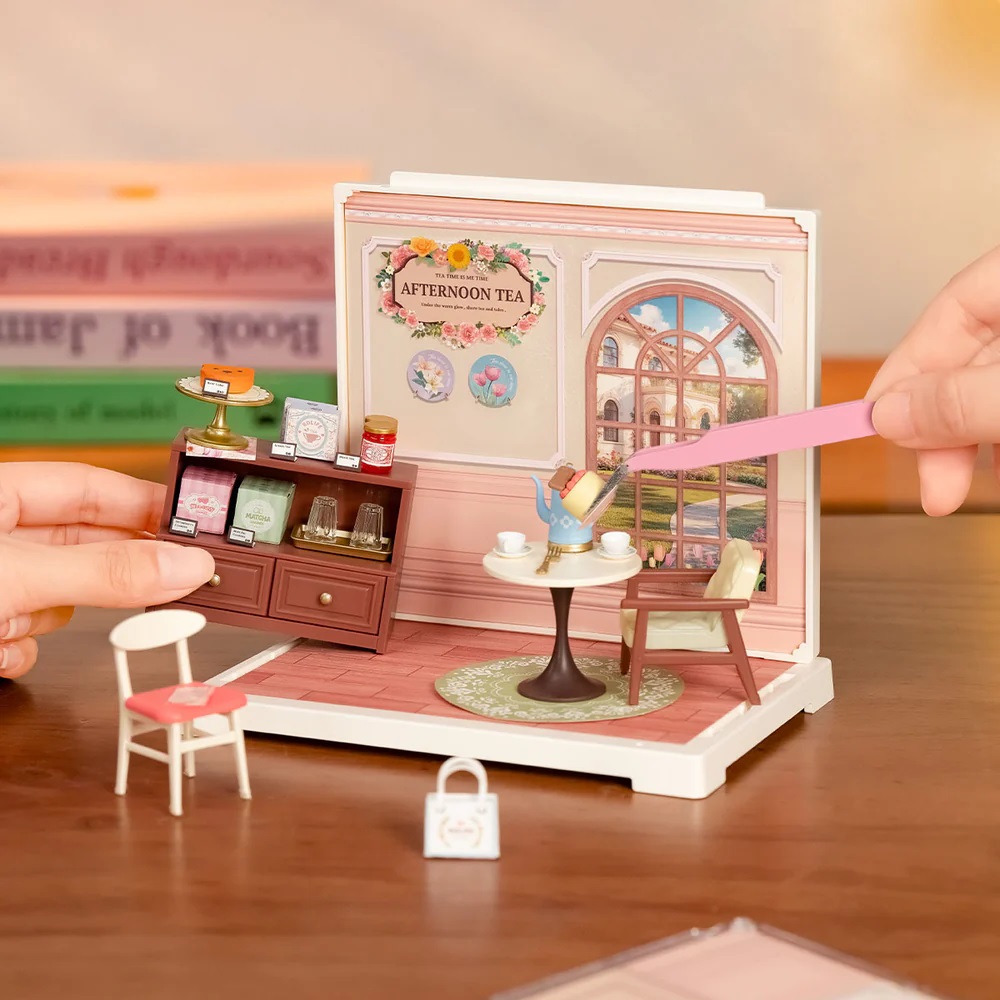 RoboTime 3D dřevěná skládačka Miniatura domečku mini Medová čajovna (obrázek 5)