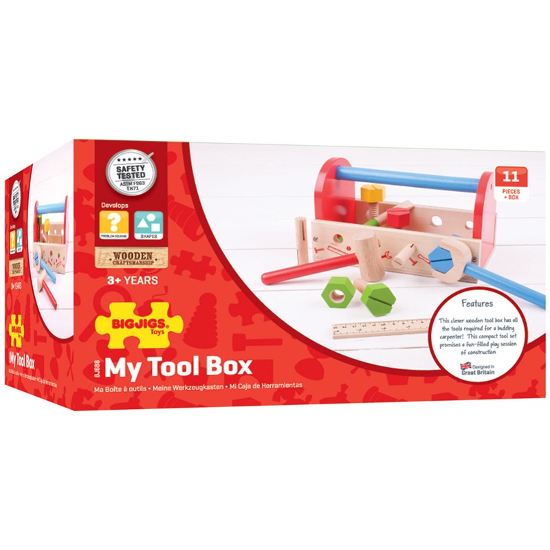 Bigjigs Toys Moje nářadí v přepravce (obrázek 3)