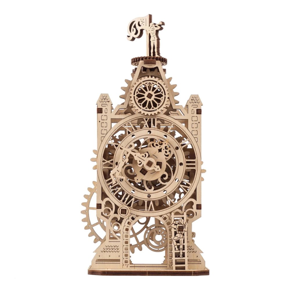 Ugears 3D dřevěné mechanické puzzle Hodinová věž (obrázek 5)