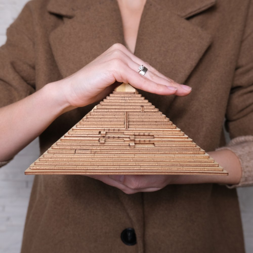EscapeWelt 3D dřevěná skládačka hlavolamu Pyramida (obrázek 4)