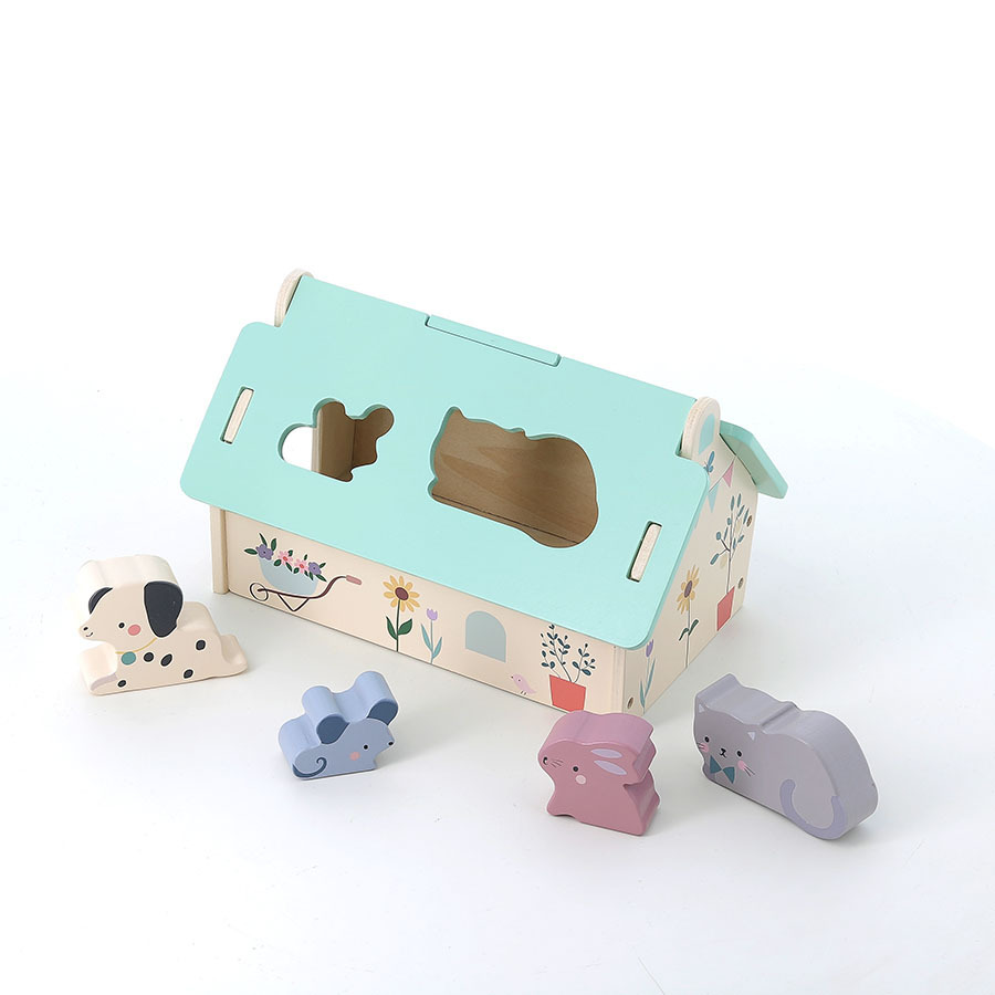 Vilac Dřevěná vkládačka Domeček pro zvířátka Sarah Betz (obrázek 3)
