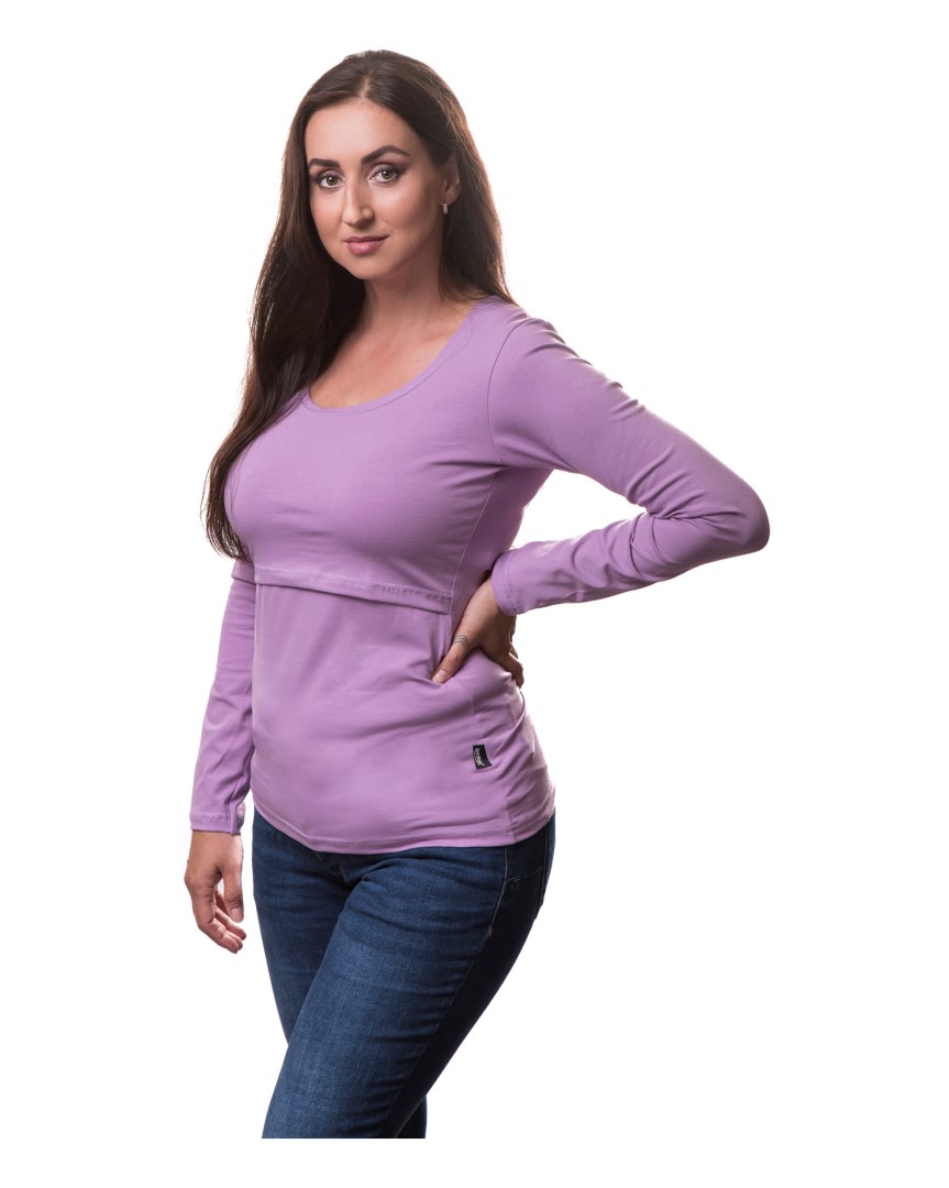 Catherine Nursing T-Shirt, Long Sleeve - Lavender S/M,Catherine Nursing T-Shirt, Long Sleeve - Lavender S/M