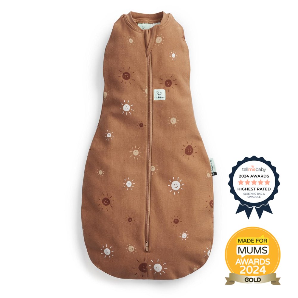 ERGOPOUCH Swaddle Och Sovsäck 2in1 Cocoon Sunny 0-3 M, 3-6 Kg, 0,2 Tog