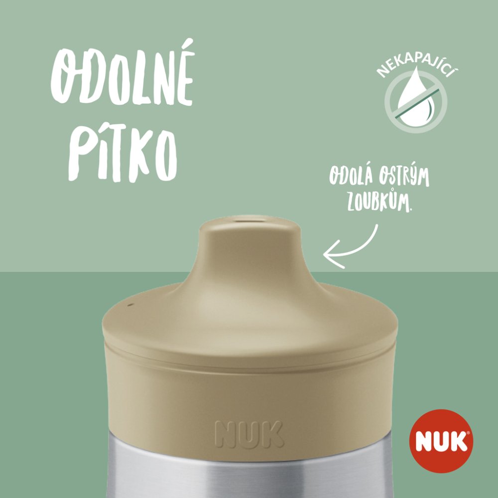 NUK Mini-Me Sip Boca Od Nehrđajućeg čelika - Bež 300ml, 9m+