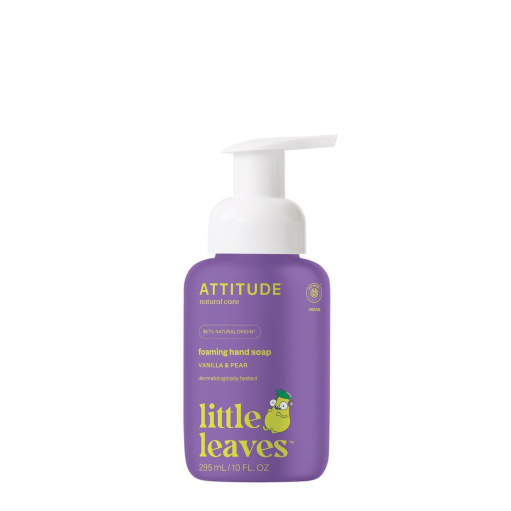 ATTITUDE Children's Foaming Hand Soap Little Leaves With The Scent Of Vanilla And Pear, 295 Ml