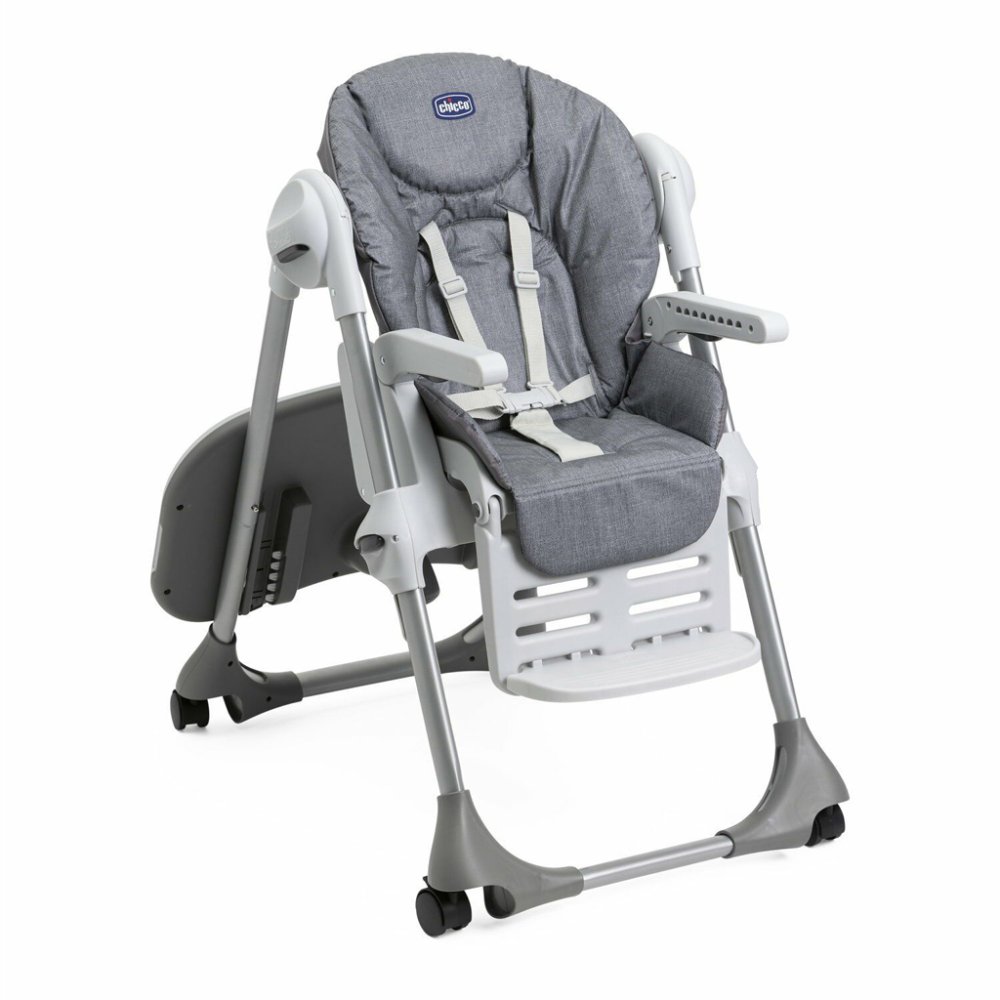 CHICCO Židlička Jídelní Polly Easy - Grey Melange