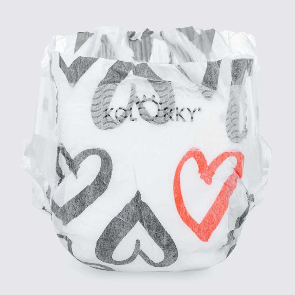 KOLORKY DAY Couches jetables eco, coeur S (3-6 kg) 25 pcs – Image 4