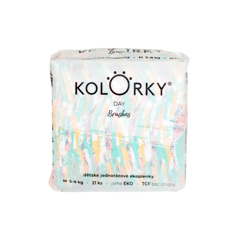 KOLORKY DAY Pannolini Usa E Getta Eco, Spazzola M (5-8 Kg) 21 Pz