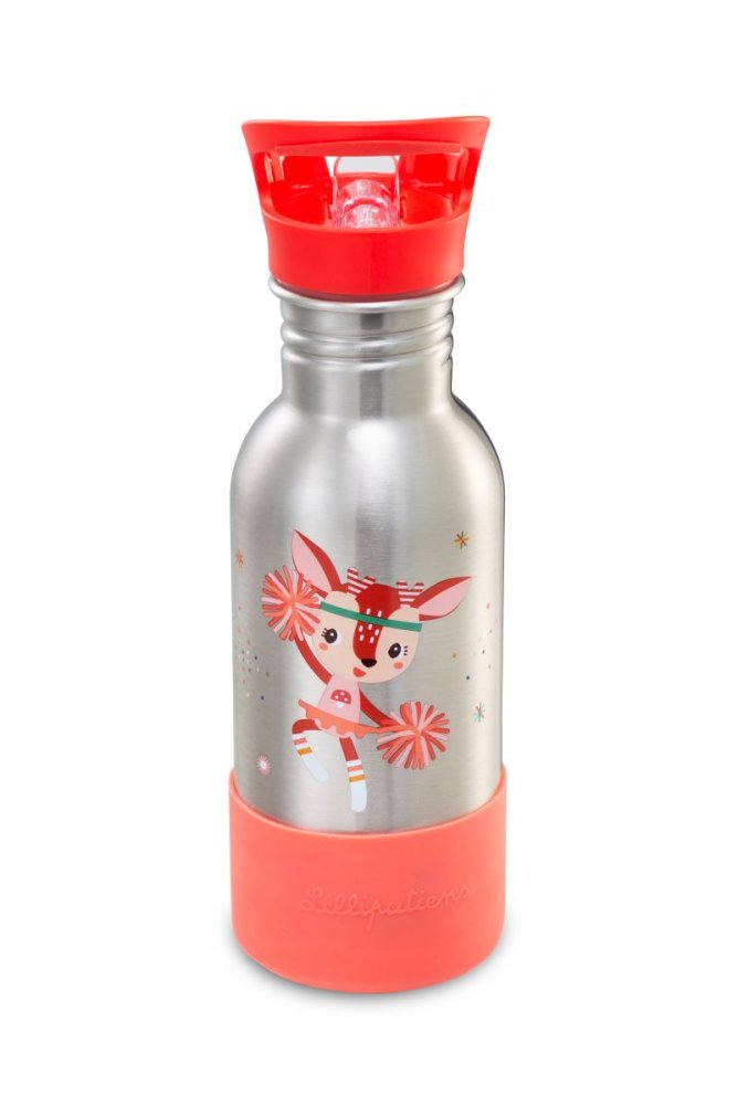 Lilliputiens - Stainless Steel Drinking Bottle - Fawn Stella - 600 Ml