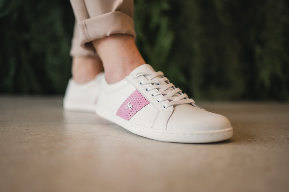 Barefoot Sneakers Be Lenka Elite - Wit & Roze 36 Pink