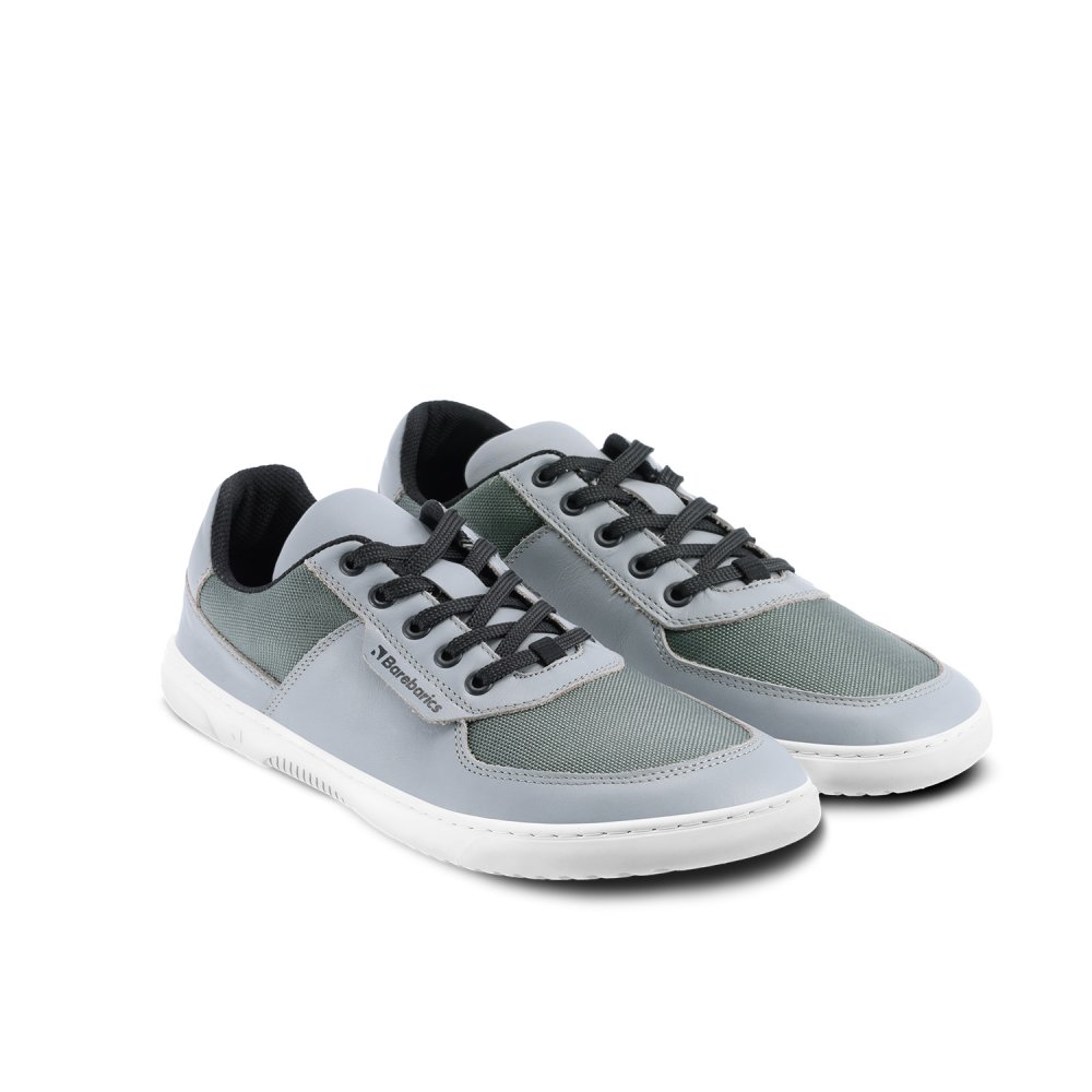 Barefoot Tenisky Barebarics Bravo - Grey & White 37 Grey