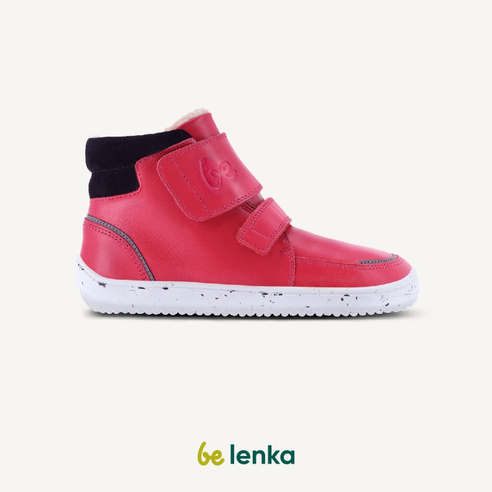 Zimowe Buty Dziecięce Boso Be Lenka Panda 2.0 - Malinowy Róż 25 Pink