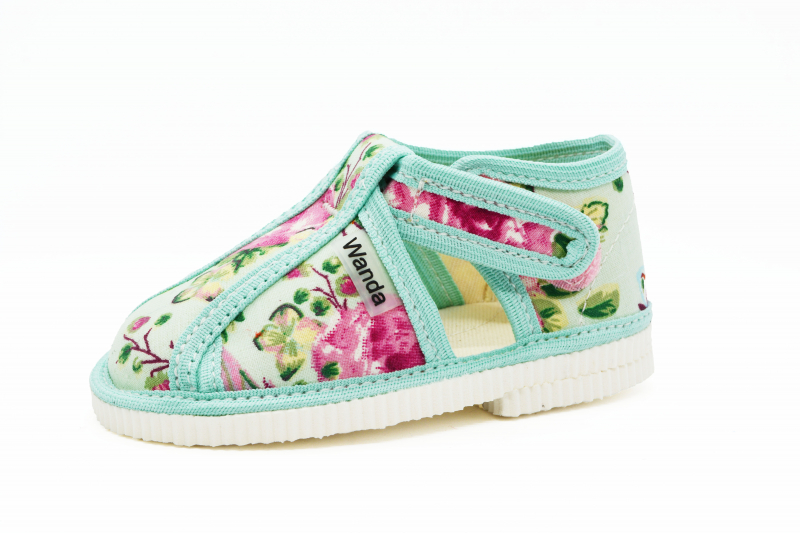 WANDA Children's slippers closed toe mint - flower girl size S 21 - Image 3