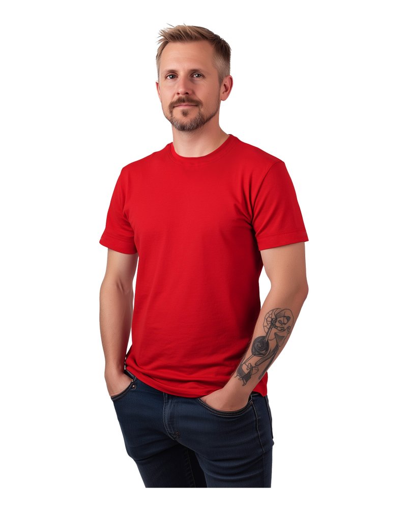 T-shirt hommes Marek, manches courtes, rouge L
