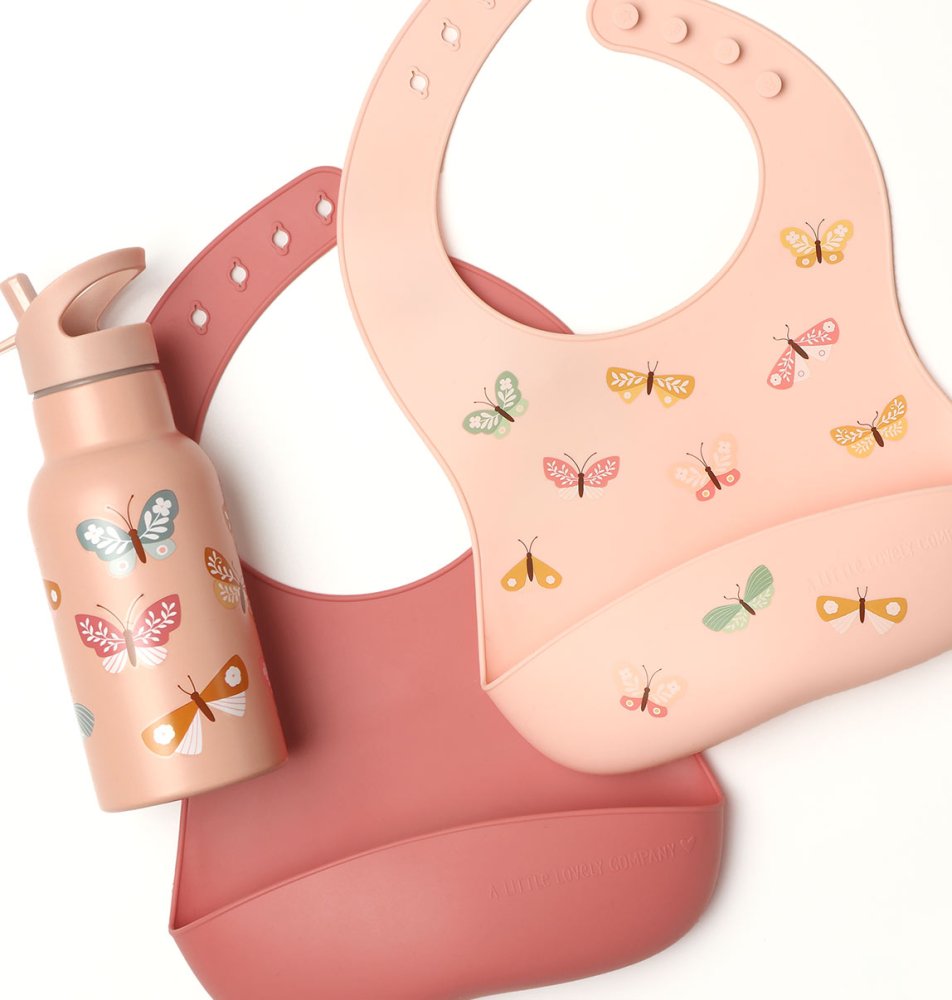 A Little Lovely Company - Lot de 2 bavoirs en silicone - Papillons – Image 6