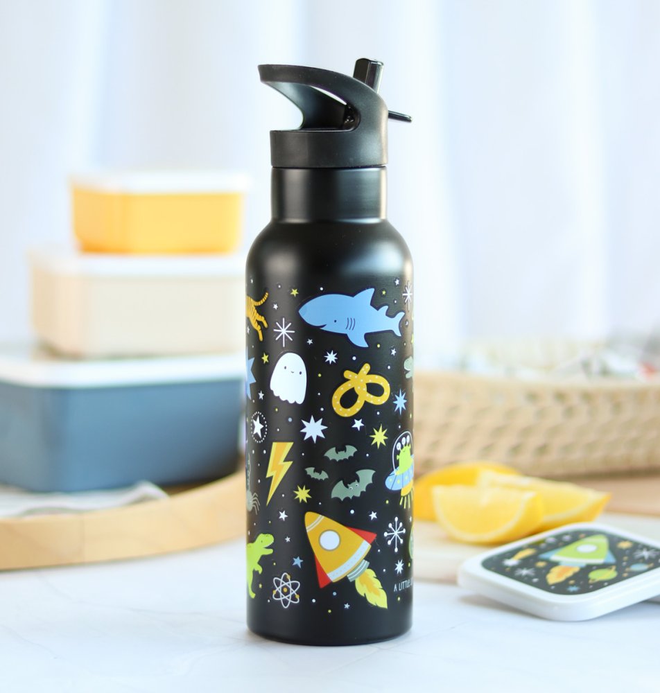 A Little Lovely Company - Borraccia in acciaio inossidabile, 500 ml - Spazio - immagine 5
