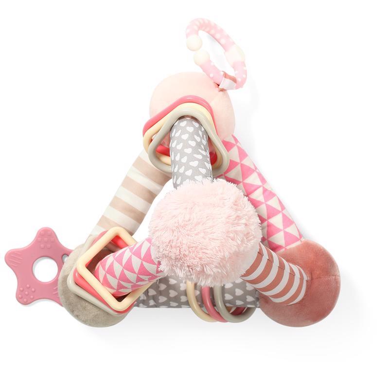 BABYONO Giocattolo educativo con anello a C piramide rosa 3m+ - immagine 3