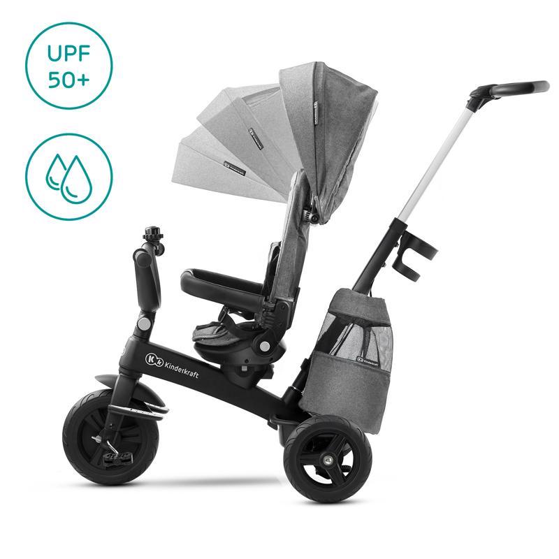 KINDERKRAFT SELECT Triciclo Easytwist Platinum Grey, Premium - immagine 3