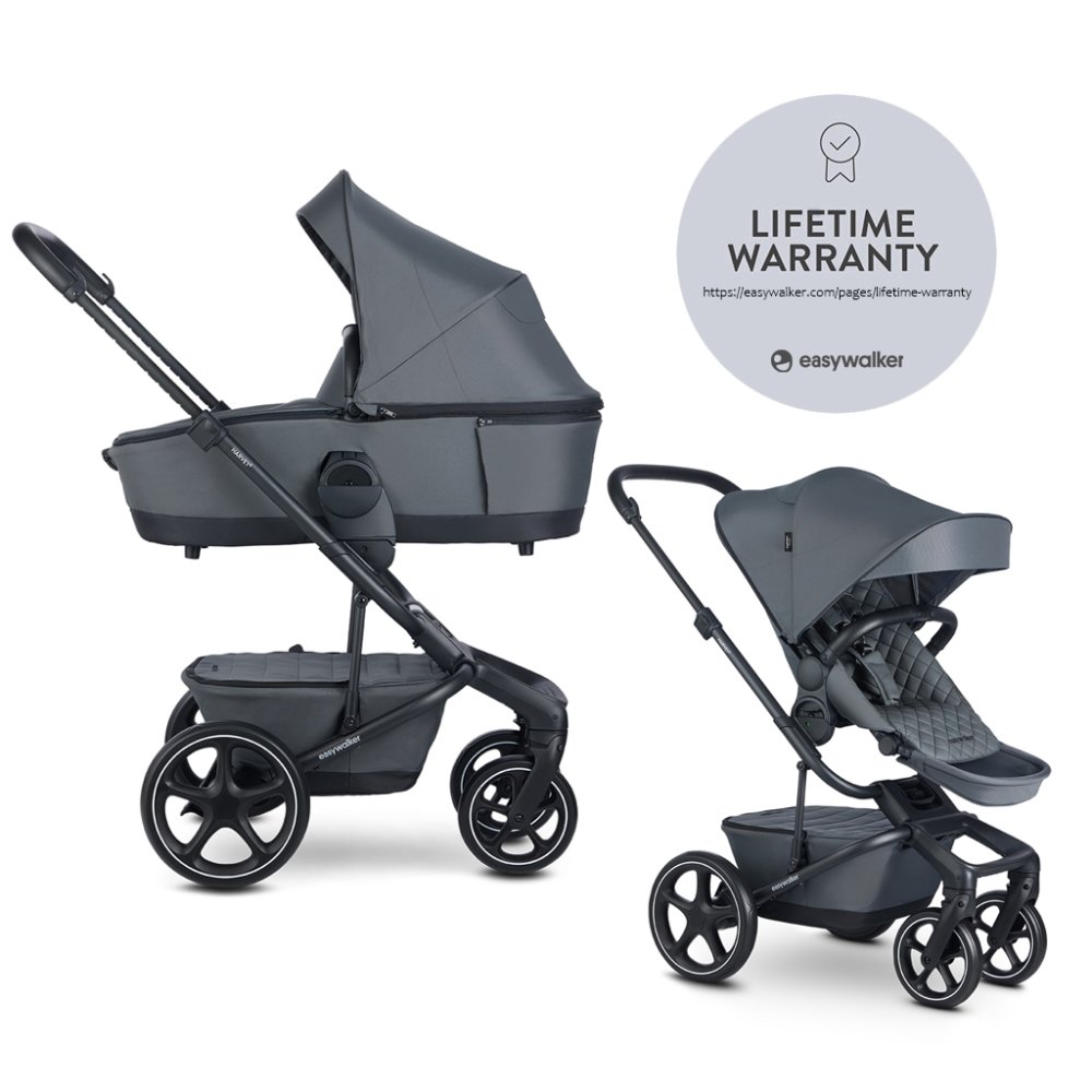 Poussette combinée EASYWALKER Harvey⁵ Premium 2en1 Mineral Grey LITE RWS