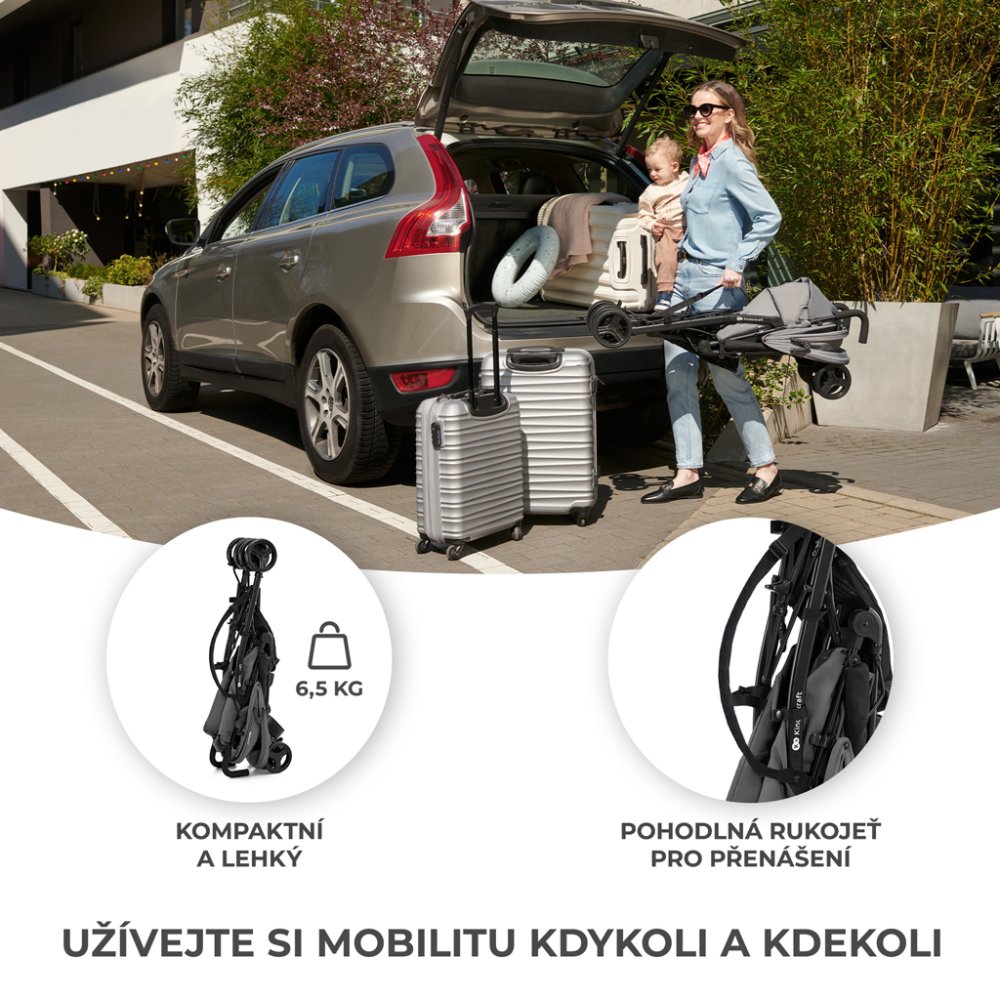 KINDERKRAFT Passeggino da golf Tik Stone grey - immagine 3