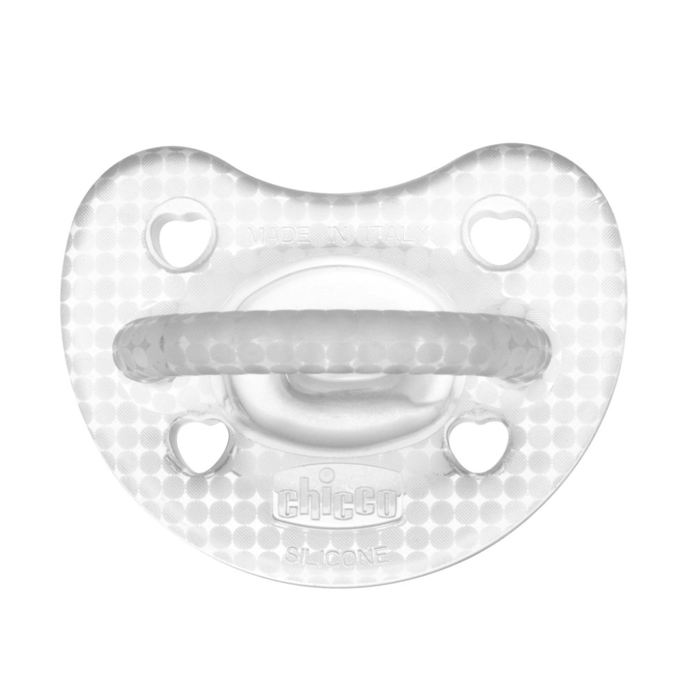 Ciuccio CHICCO Physio Luxe interamente in silicone 2-6m cristallo 2 pz - immagine 3