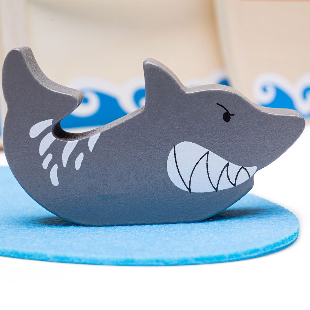 Bigjigs Toys Statek piracki z piratami - obrazek 5