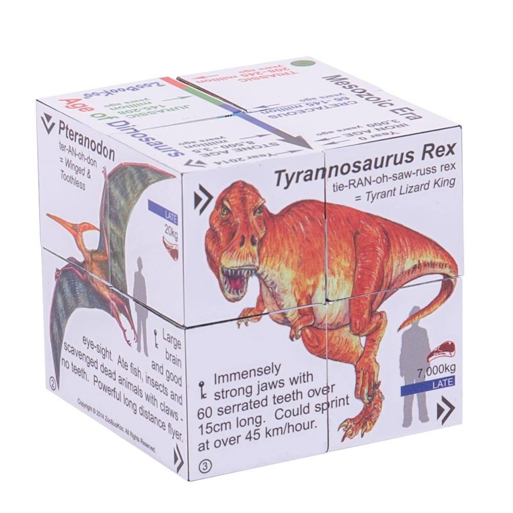 Zoobookoo Libro en Cubo Dinosaurios