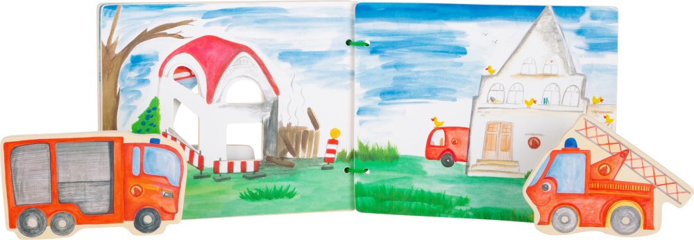 small foot Livre en bois pompiers – Image 7