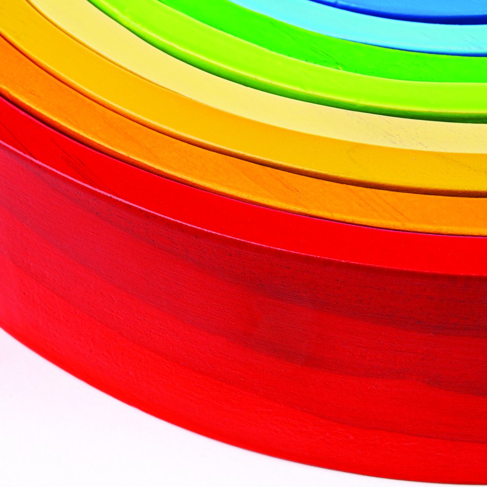 Bigjigs Baby Drewniana tęcza do układania duża - obrazek 6