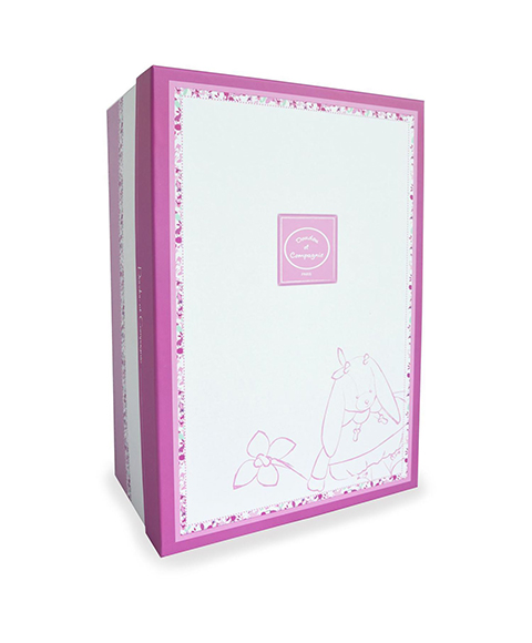 Doudou Set de regalo - Peluche con soporte para chupete conejito 17 cm - Imagen 3