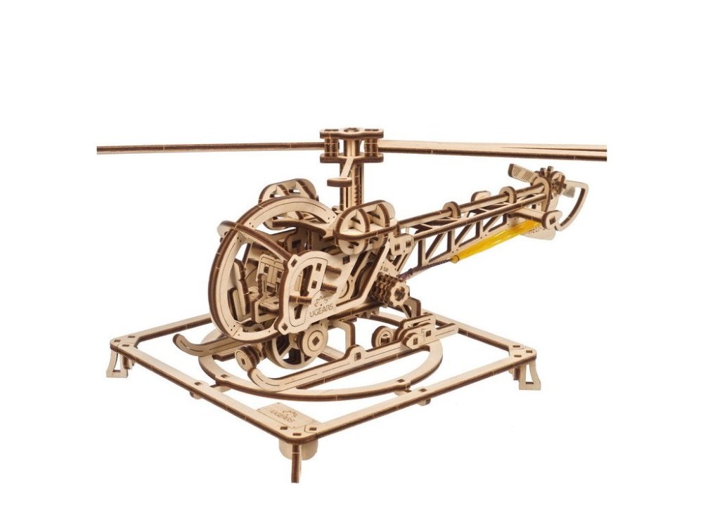 Ugears 3D Puzle de Madera Mecánico MINI Helicopter