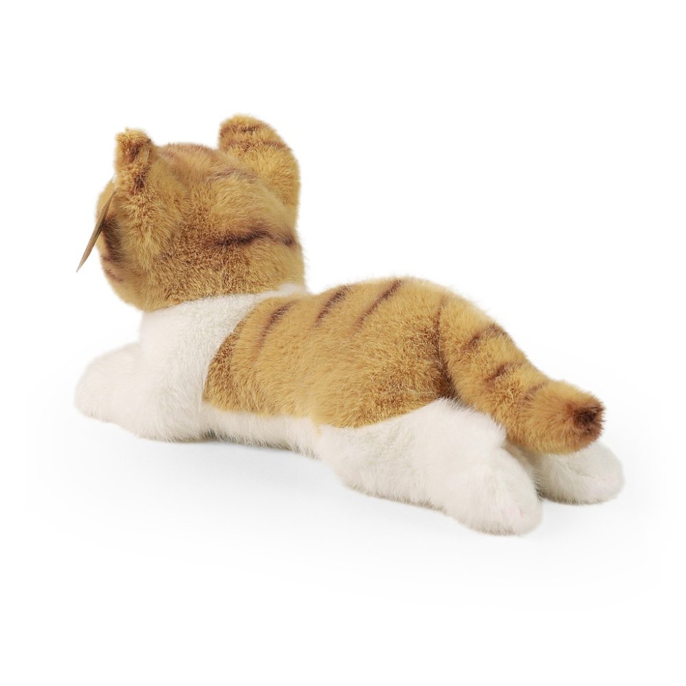 Rappa Gatto di peluche sdraiato marrone-bianco 20 cm ECO-FRIENDLY - immagine 4