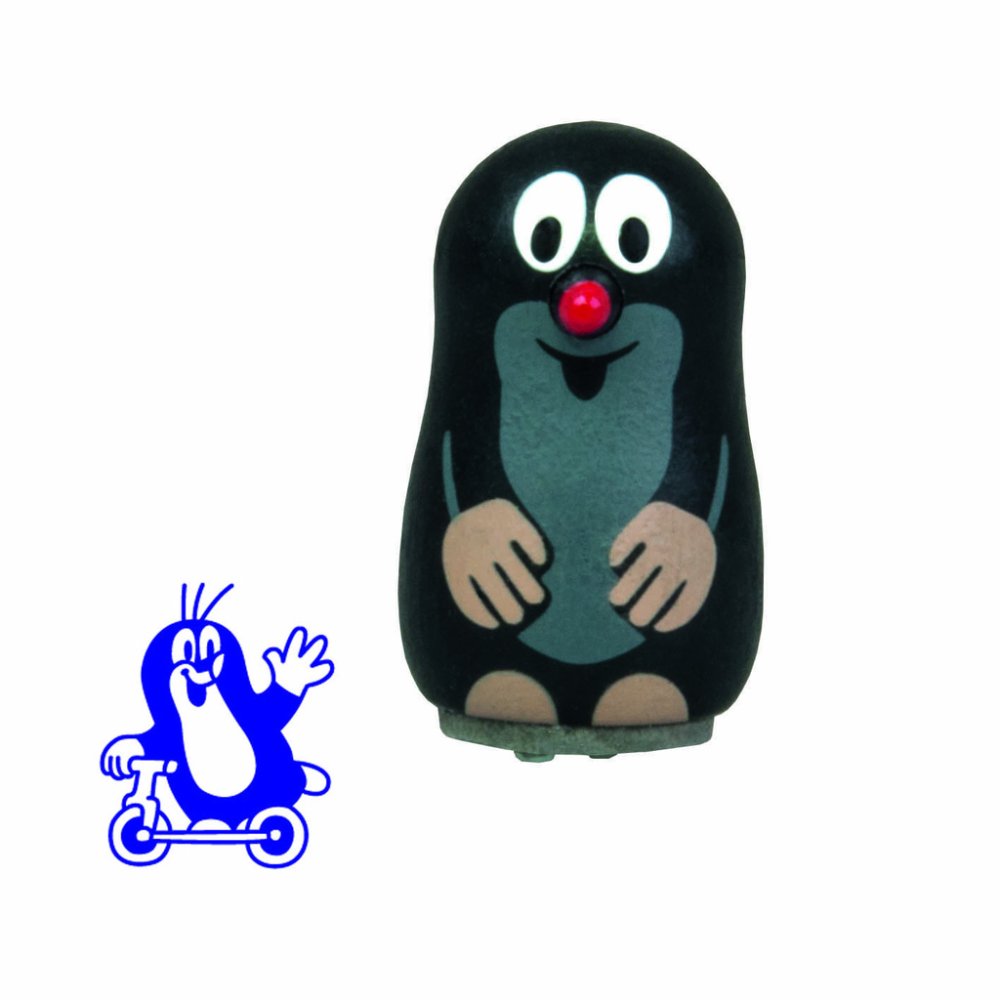 Detoa Timbro con Krtek sulla monopattino