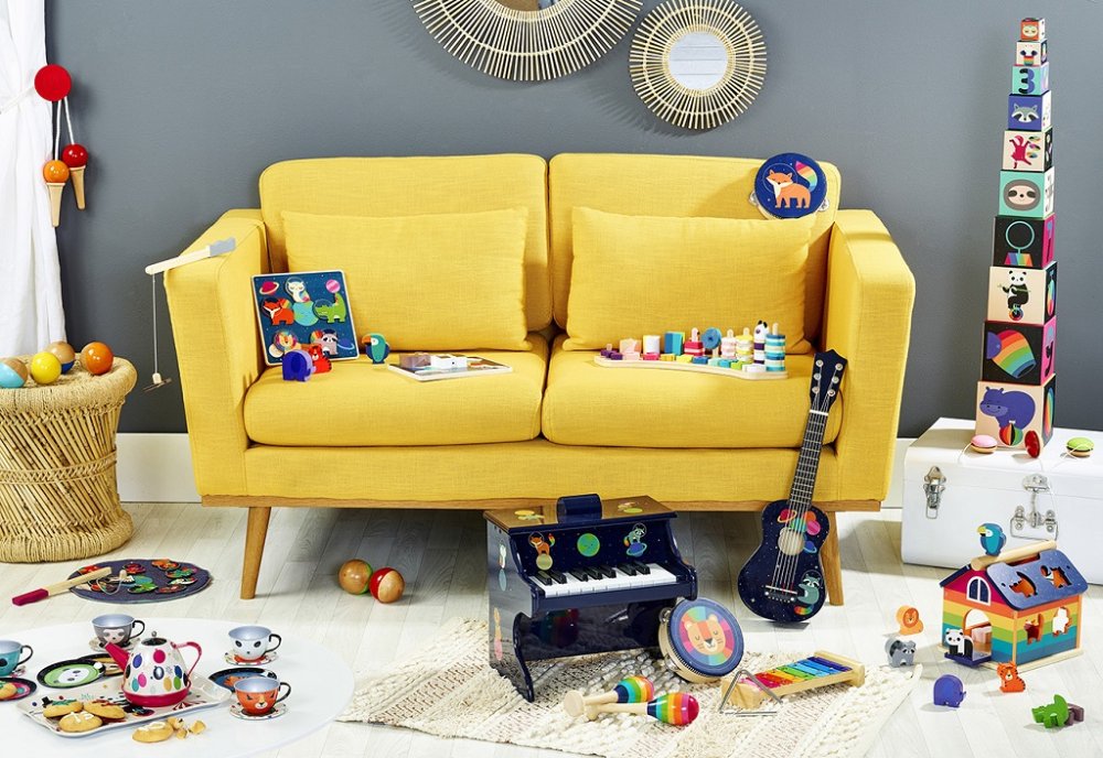 Vilac Skakanka Lody o dwóch smakach żółto-zielona - obrazek 3