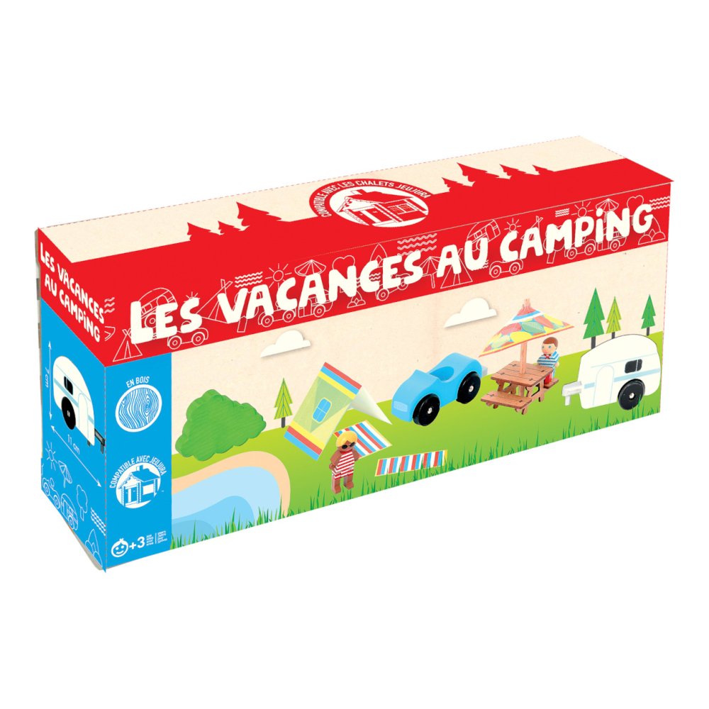 Jeujura Fa figurák építőkészletekhez Kemping nyaralás 8 darab - Image 2