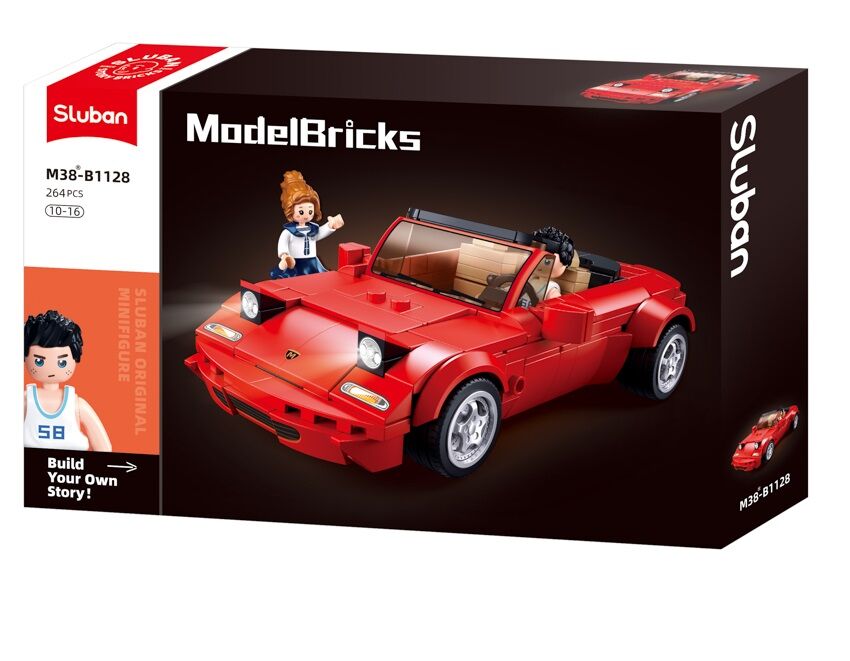 Sluban Model Bricks M38-B1128 Coche deportivo MX5 - Imagen 2