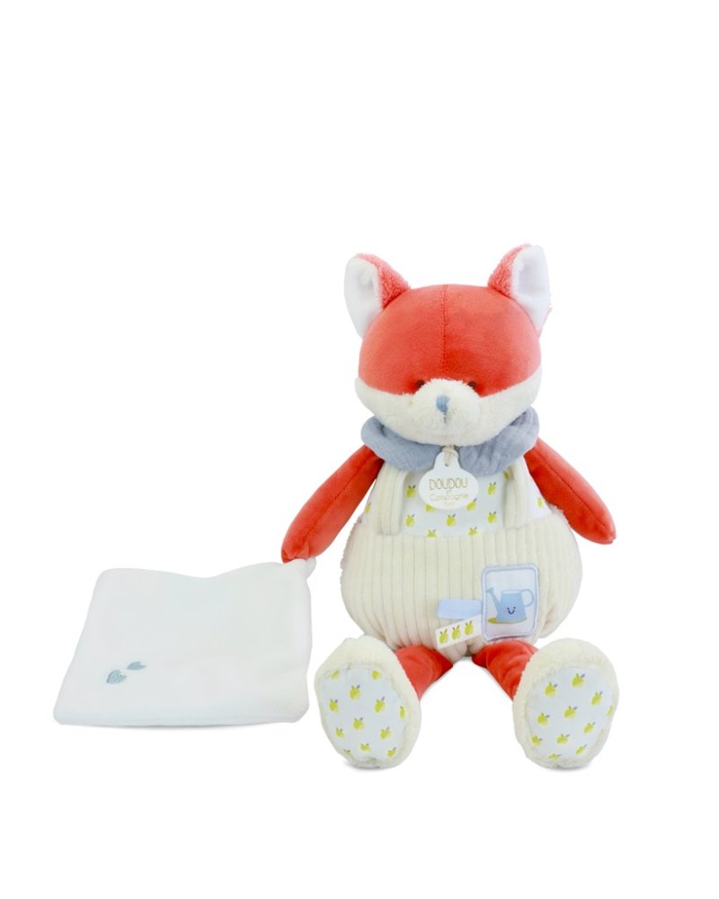 Doudou Zestaw prezentowy Pluszowy lis Romarin z kocykiem 28 cm - obrazek 3