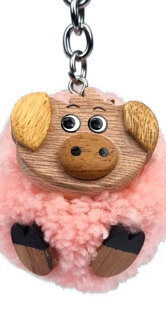2Kids Toys Porte-clés en bois pompon Cochon – Image 3