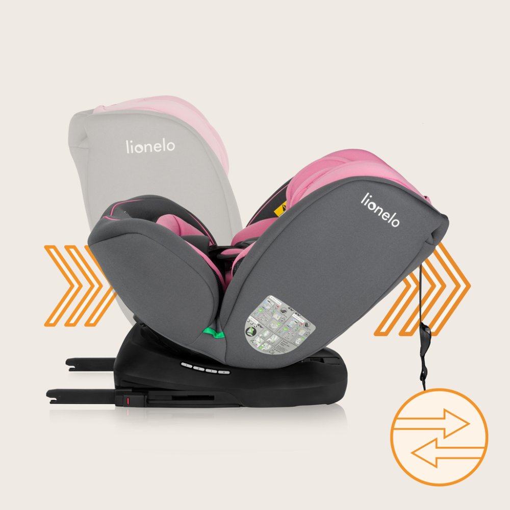 LIONELO Siège auto Bastiaan i-Size (40-150 cm) Rose Bébé – Image 5