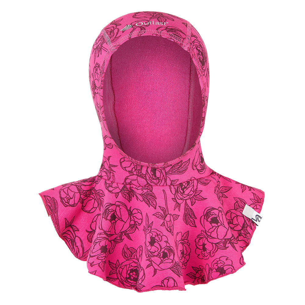Balaclava slide PRINT Outlast® - pink peonies 3 | 42-44 cm