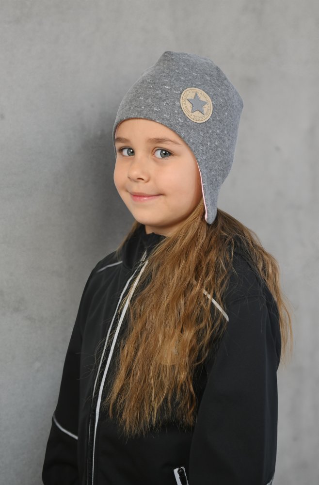 Gorro lapón con forro LESK Outlast® - mélange gris oscuro brillo/rosa bebé 3 | 42-44 cm - Imagen 5